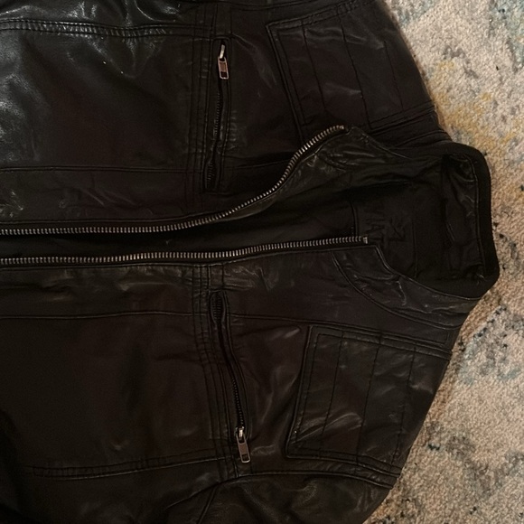 Leather jacket, size M, black - Picture 2 of 3